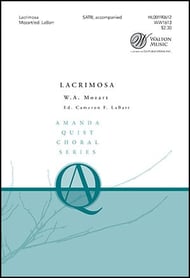 Lacrimosa SATB choral sheet music cover Thumbnail